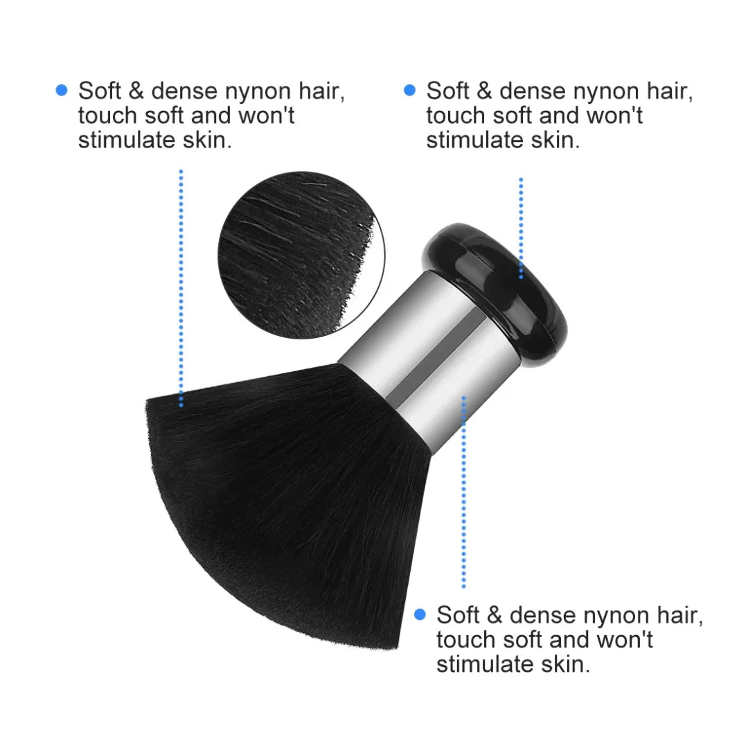 Musta kaulaharja puisella kahvalla neck brush for hair salon