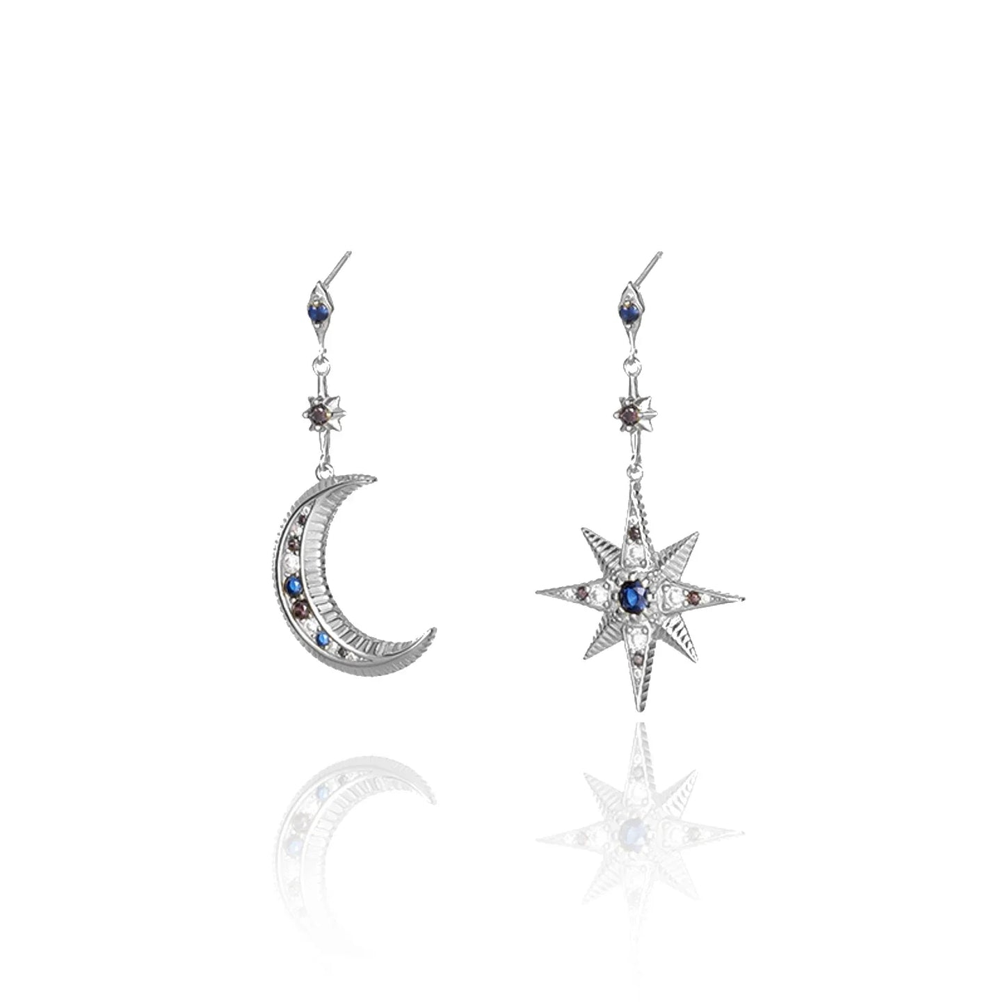 CELESTE MOON & STAR STUDS